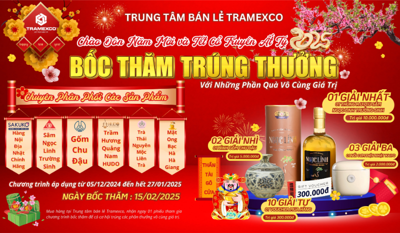 Sắm Tết rộn ràng - Bốc thăm ngập tràn tại Trung tâm bán lẻ TRAMEXCO