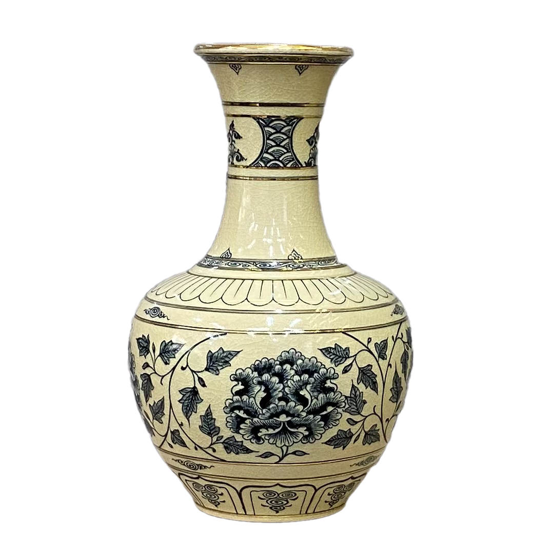 Bình Phú Quý gốm Chu Đậu